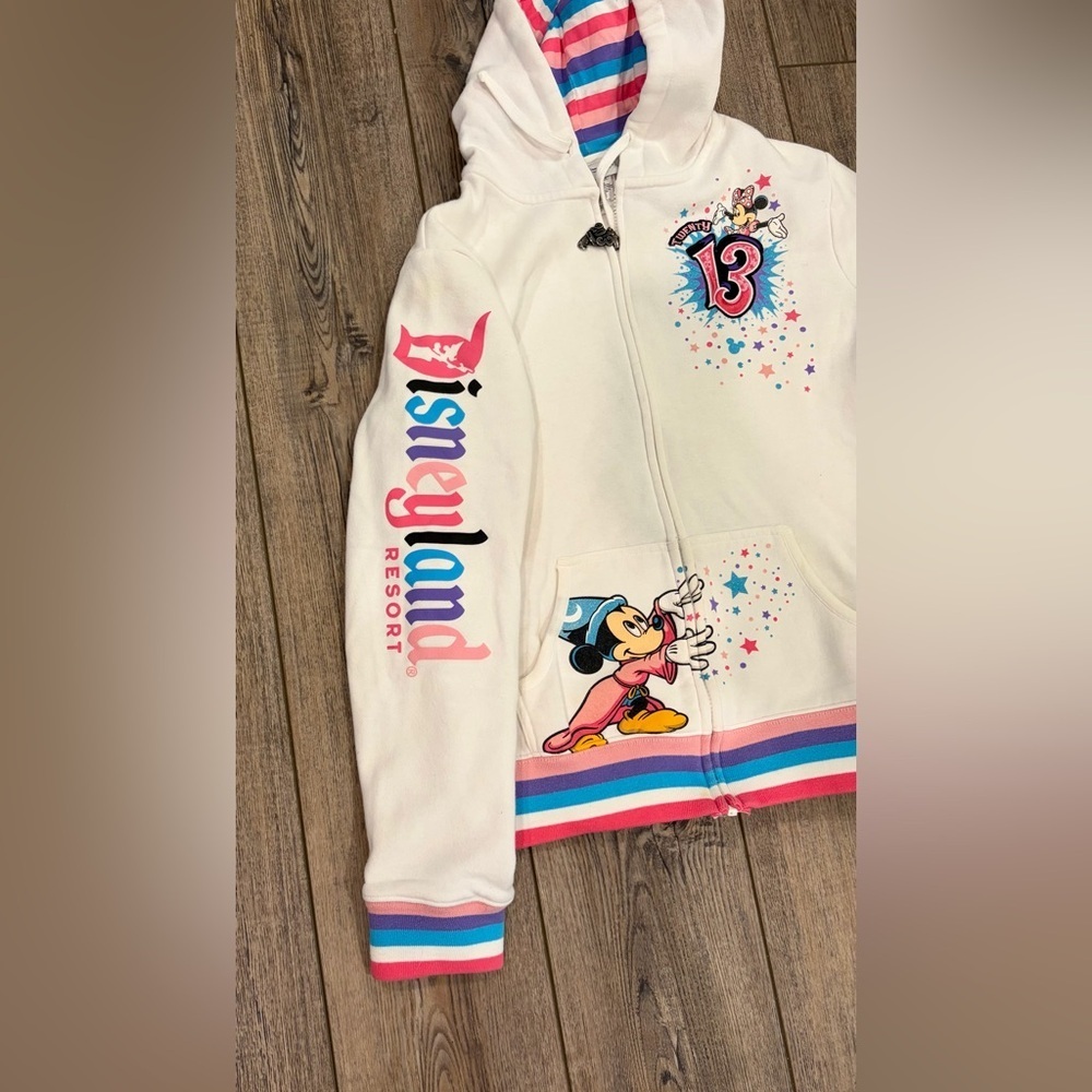Disney Parks Youth Large 2013 Disneyland Resort Anniversary Zip Hoodie - Picture 5 of 14